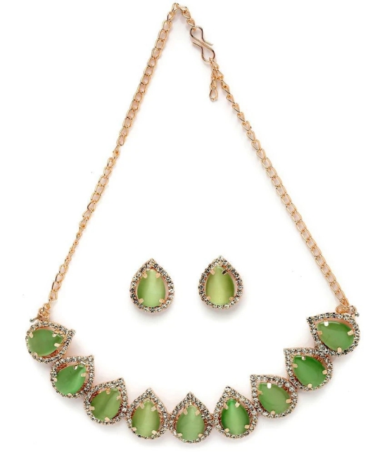 Sukkhi Green Alloy Necklace Set ( Pack of 1 ) - Green