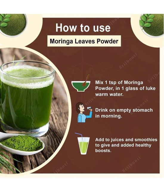 BrijBooti Moringa Powder - 400 Gm | Moringa for Immunity, Digestion & Energy | Drumstick Leaf Powder