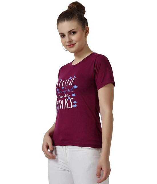 Affair - Purple Cotton Blend Regular Womens T-Shirt ( Pack of 1 ) - None