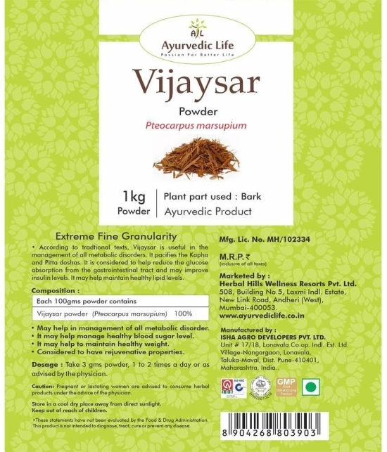 Ayurvedic Life Vijaysar Powder 1 kg Pack Of 1