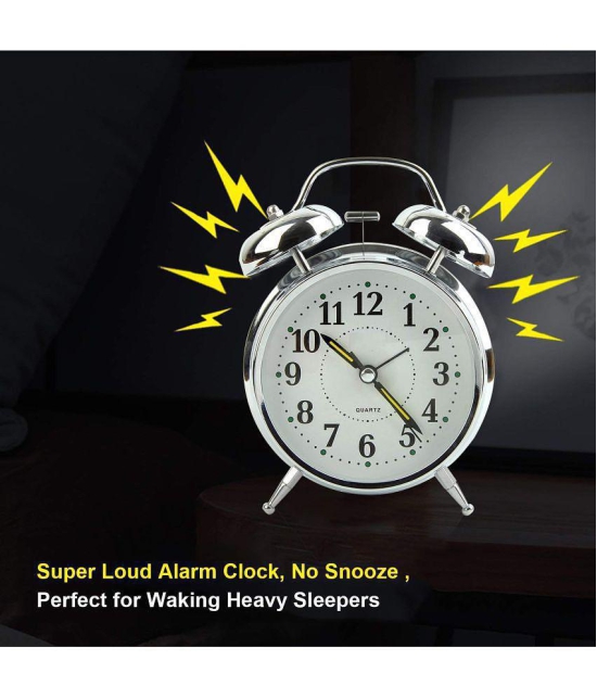 GEEO Analog NEW Silver Alarm Clock - Pack of 1