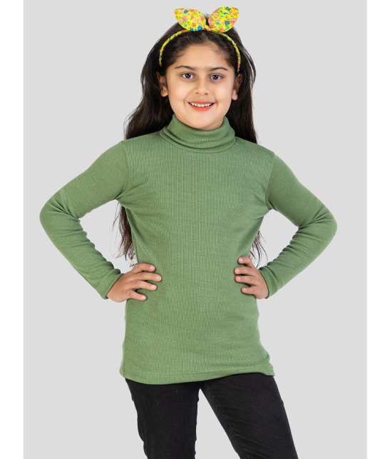 YHA - Mint Green Fleece Girls T-Shirt ( Pack of 1 ) - None