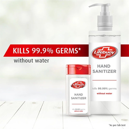 Lifebuoy Total Hand Sanitizer - Alcohol Based, Kills 99.99% Germs Without Water, 50 Ml Bottle