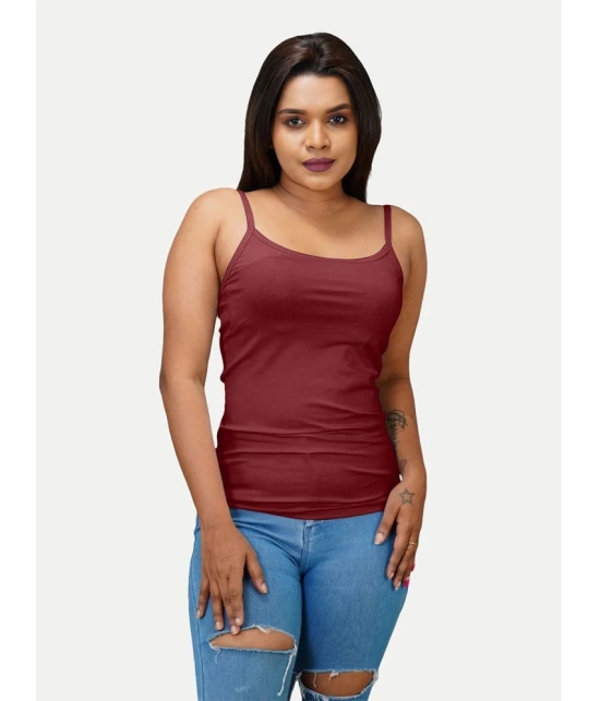 Radprix Cotton Camisoles - Maroon Single - None