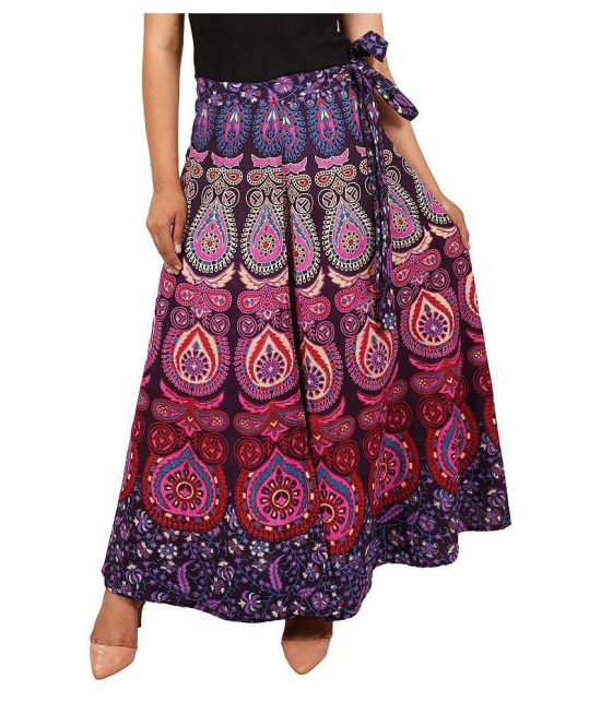 Rangun Cotton A-Line Skirt - Purple - 33-36