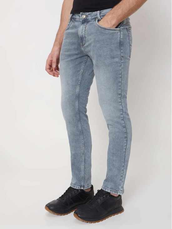 Grey Super Slim Fit Denim Deluxe Stretch Jeans