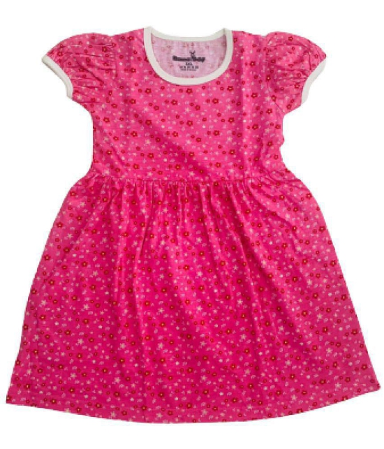 NammaBaby - Pink Cotton Girls Fit And Flare Dress ( Pack of 2 ) - None