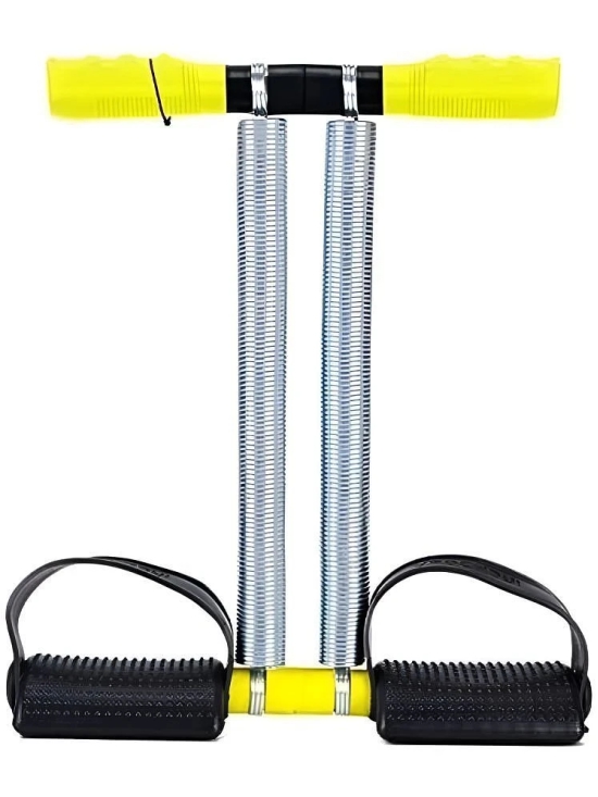 Double Spring Tummy Trimmer for Abs Workout for Men & Women Stomach Exercise Machine, Abdominal Exercise, Belly Exercise Home Gym Workout Equipment,(Yellow)