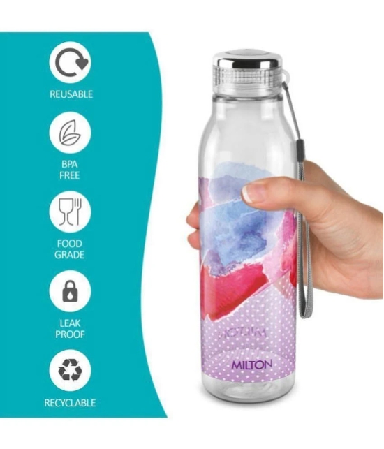 Milton Helix 1000 Pet Water Bottle, Set of 2, 1 Litre Each, Purple - Purple