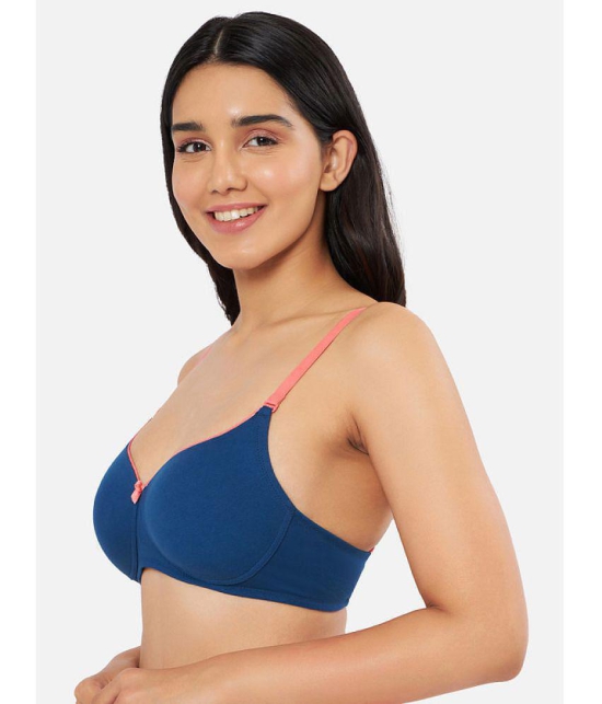 Amante - Blue Cotton Lightly Padded Women's T-Shirt Bra ( Pack of 1 ) - None