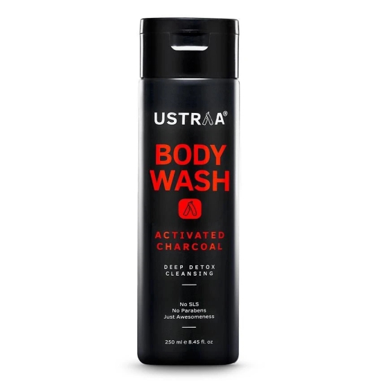 Ustraa Body Wash-Activated Charcoal - 200ml Each (Pack of 2)