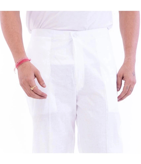 DESHBANDHU DBK White Cotton Mens Trackpants ( Pack of 1 ) - None