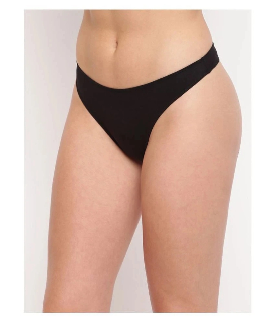 BASIICS By La Intimo Cotton Lycra Thongs - M