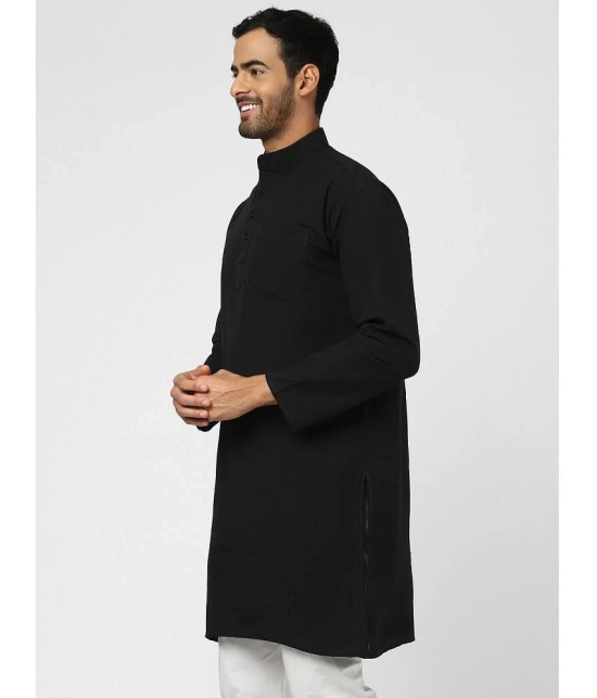 DESHBANDHU DBK - Black Cotton Mens Regular Kurta ( Pack of 1 ) - None