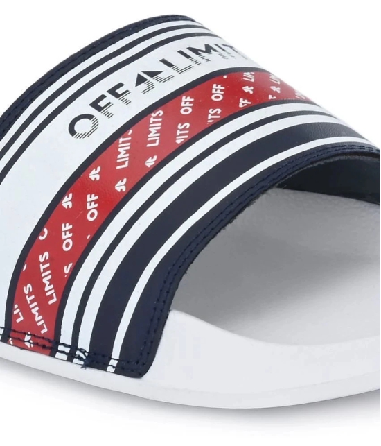 OFF LIMITS - White Mens Slide Flip Flop - None