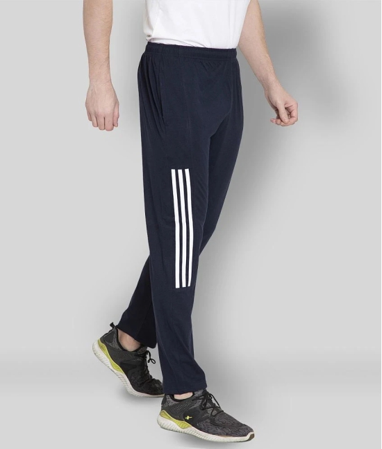 Zeffit - Navy Blue Cotton Blend Mens Sports Trackpants ( Pack of 1 ) - XL