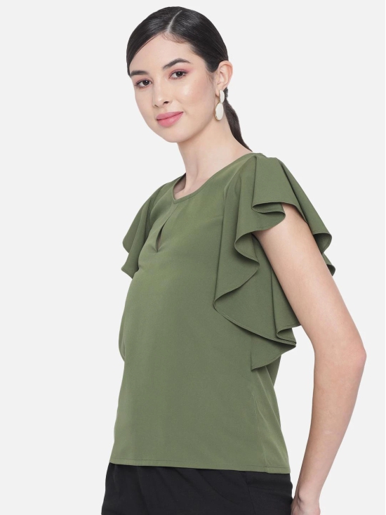 ALL WAYS YOU Women Top Polyester fabric  Green XS