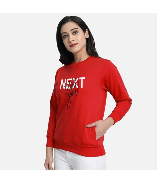 CHOZI Fleece Womens Non Hooded Sweatshirt ( Red ) - None