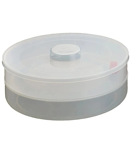 HOMETALES Plastic White Multi-Purpose Container ( Set of 1 ) - White