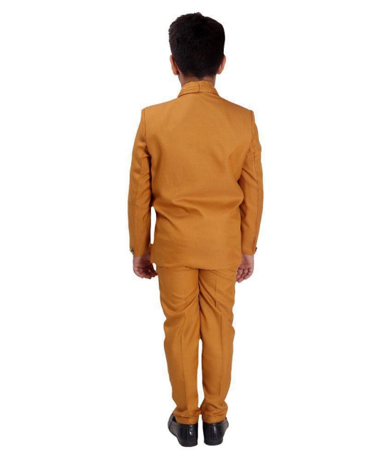 Fourfolds 5 Piece Coat Suit Set Solid Boys Suit - None