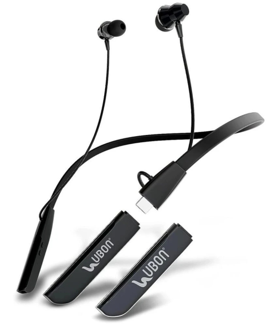 UBON CL 35 Bluetooth Bluetooth Neckband On Ear 100 Hours Playback Active Noise cancellation IPX4(Splash & Sweat Proof) Black