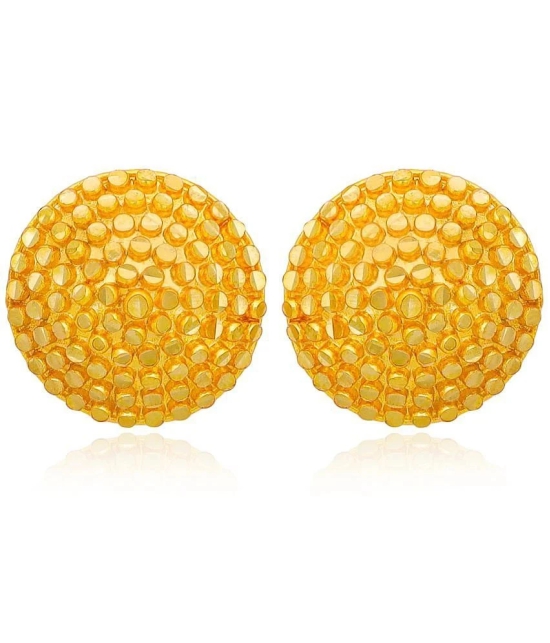 LUV FASHION Golden Jhumki Earrings ( Pack of 1 ) - Golden