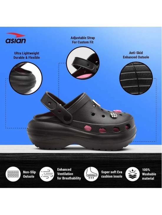 ASIAN Black Clogs - None