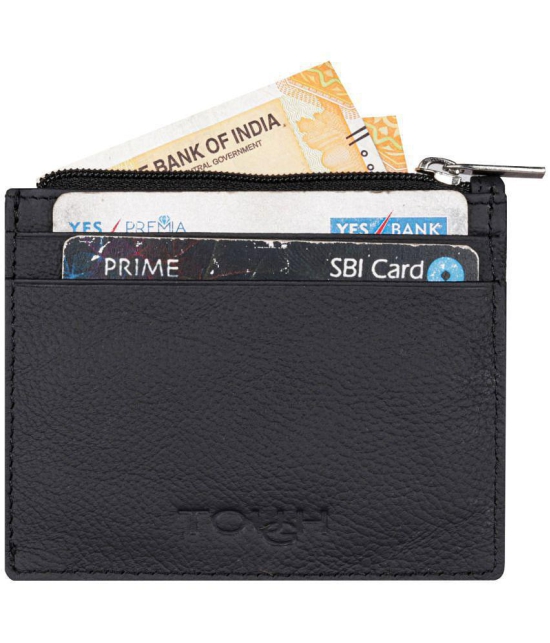 Tough - Leather Card Holder ( Pack of 1 ) - Black