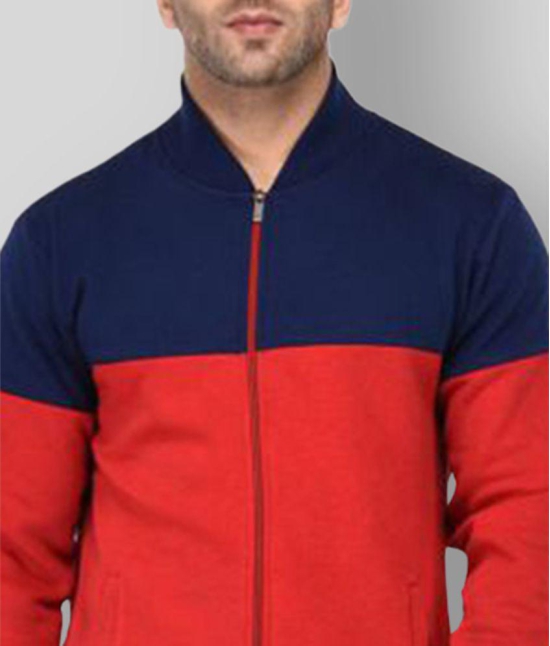 Vivid Bharti - Multicolor Fleece Regular Fit Colorblock Men''s Sports Tracksuit ( Pack of 1 ) - S