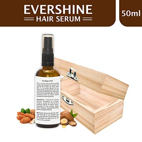 Evergreen Ayurveda Evershine Hair Serum Gives Soft, Smooth & Silky Hair For Men & Women 50ml