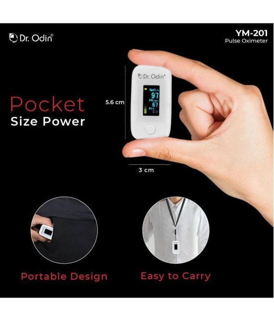 DR. ODIN Pulse Oximeter White YM201 Finger Tip