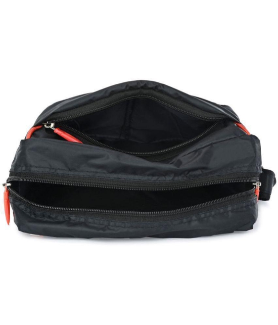 ShoeRise - Black Solid Messenger Bag - Black