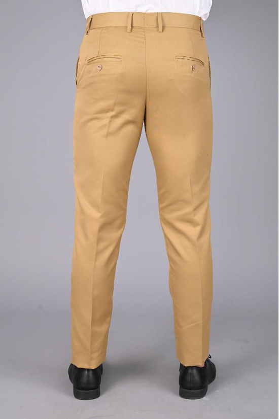 MANCREW - Yellow Viscose Slim - Fit Men's Formal Pants ( Pack of 1 ) - None