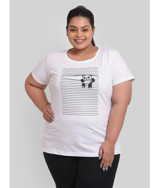 Neo Garments - White Cotton Regular Fit Womens T-Shirt ( Pack of 1 ) - 7XL