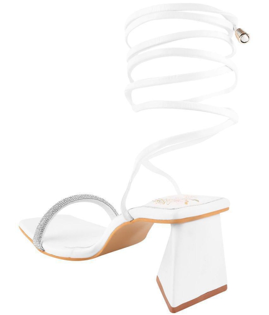 Shoetopia - White Women''s Sandal Heels - None