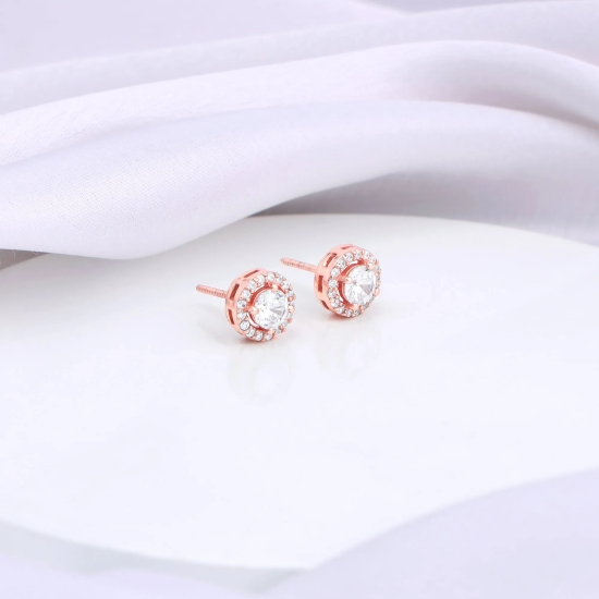 Rose Gold Seeking Solace Stud Earrings