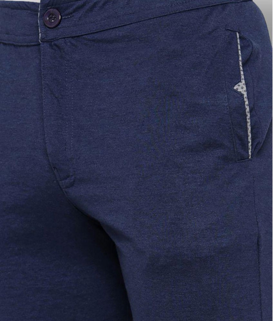 MAD TEE - Navy Blue Cotton Blend Men's Trackpants ( Pack of 1 ) - M