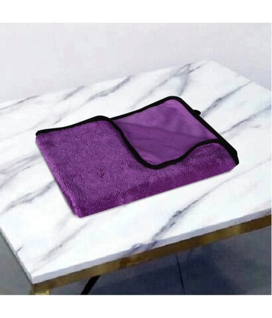 Auto Hub Purple 600 GSM Drying Towel For Automobile ( Pack of 3 )