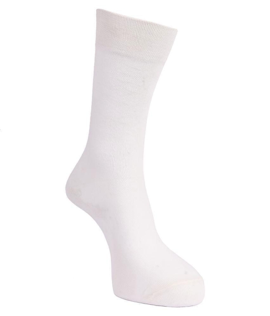 Dollar White Casual Full Length Socks Pack of 3 - White