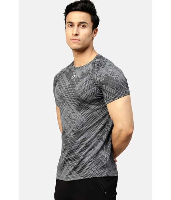 Fuaark - Charcoal Polyester Slim Fit Mens Sports T-Shirt ( Pack of 1 ) - None