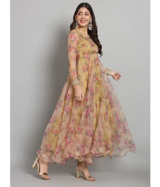 Fab Fashion Multicolor Anarkali Organza Womens Stitched Ethnic Gown ( Pack of 1 ) - None