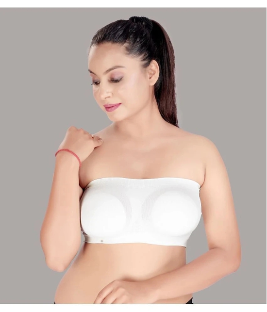 HAYA White Polyester Non Padded Womens Strapless Bra ( Pack of 1 ) - None