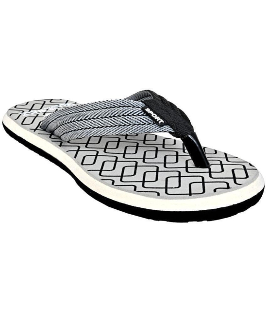 GRASS WALK - Grey Men's Thong Flip Flop - None