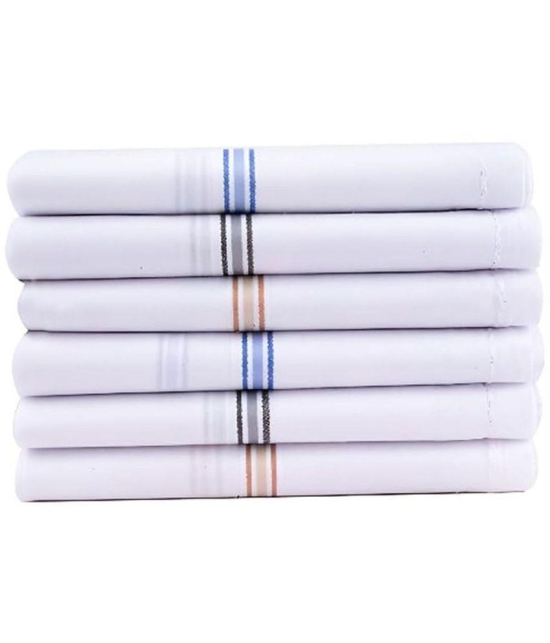 THRIFTKART White Cotton Mens Handkerchief ( Pack of 12 ) - White