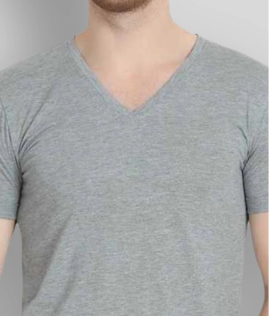 Glito - Grey Cotton Regular Fit  Mens T-Shirt ( Pack of 2 ) - None