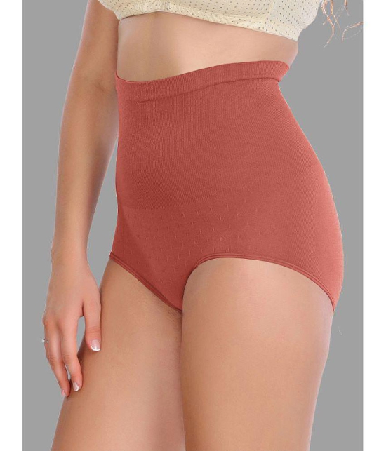 Madam - Orange Spandex Womens Tummy Tucker ( Pack of 1 ) - None