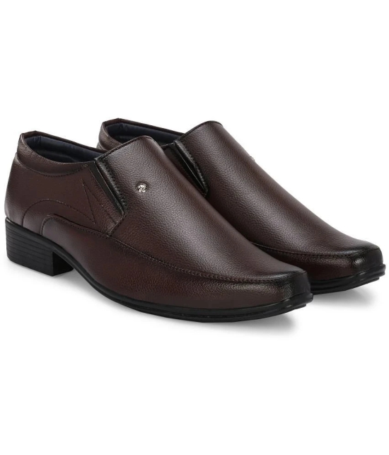 Leeport Brown Mens Mocassin Formal Shoes - None