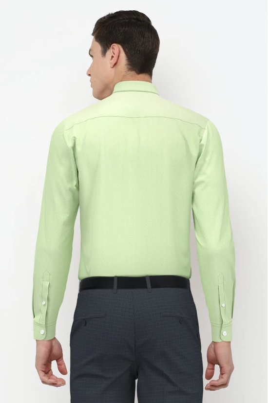 Men Green Slim Fit Formal Full Sleeves Formal Shirt