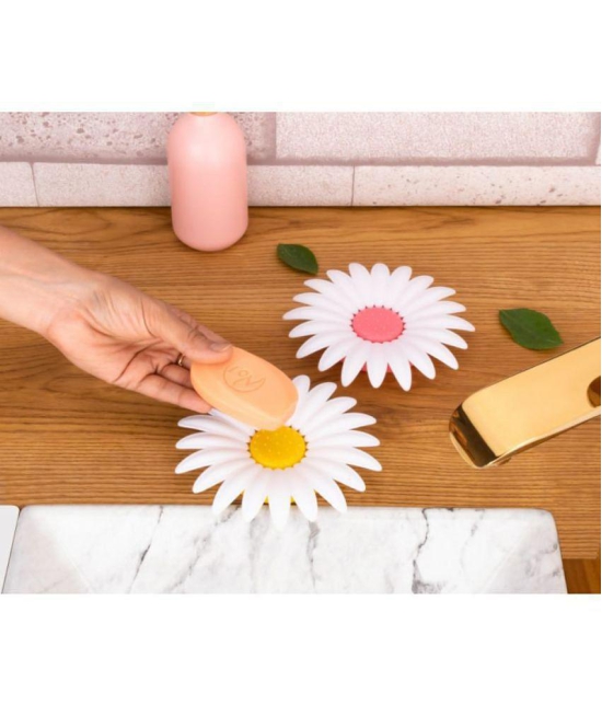 HINGOL Flower Shape Soap Holder Dish for Home, Kitchen set of 2