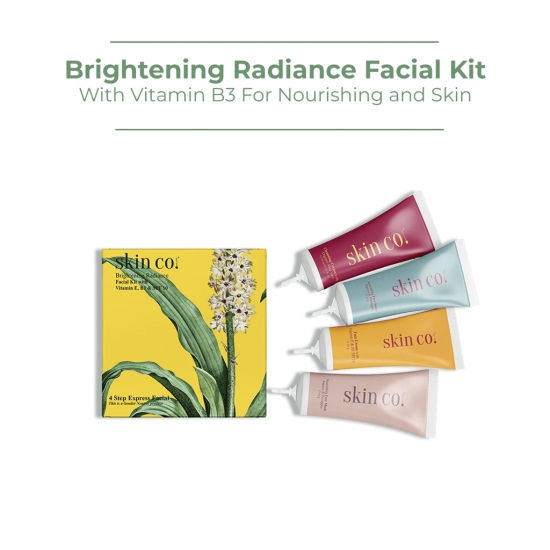 skin co. Brightening Radiance Facial Kit with Vitamin E, B3 & SPF 10